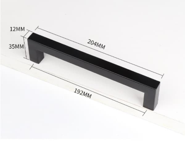 10 stk. Sorte køkkenmøbelgreb Køkkengreb 192mm Sort F