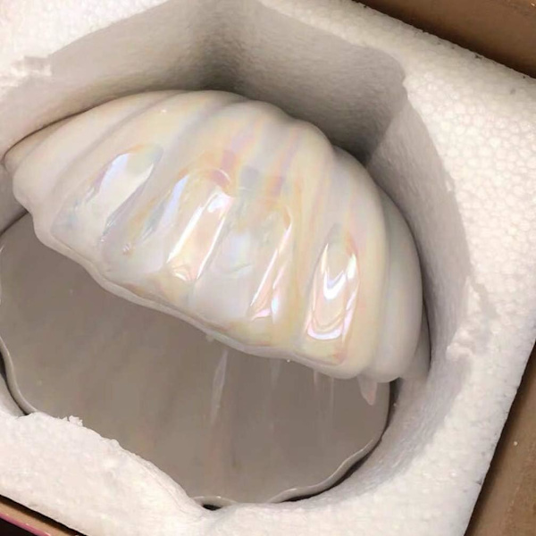 1 stk. stilig nattlys perle skall nattbordslampe dekorativ lampe