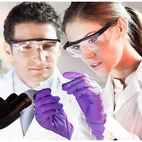 2 sikkerhedsbriller medicinske sikkerhedsbriller UV-beskyttelse antidug til landbrug, industri og laboratorium