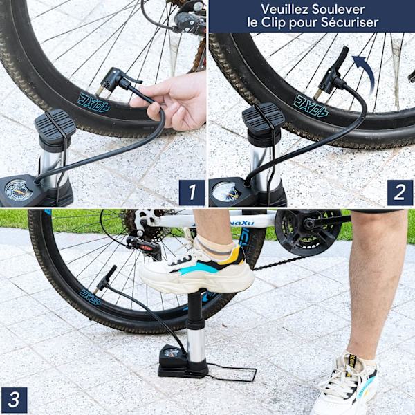 Mini-pyöräpumppu AV/DV/SV-venttiileille MTB E-Bike Racing, jalkapumppu