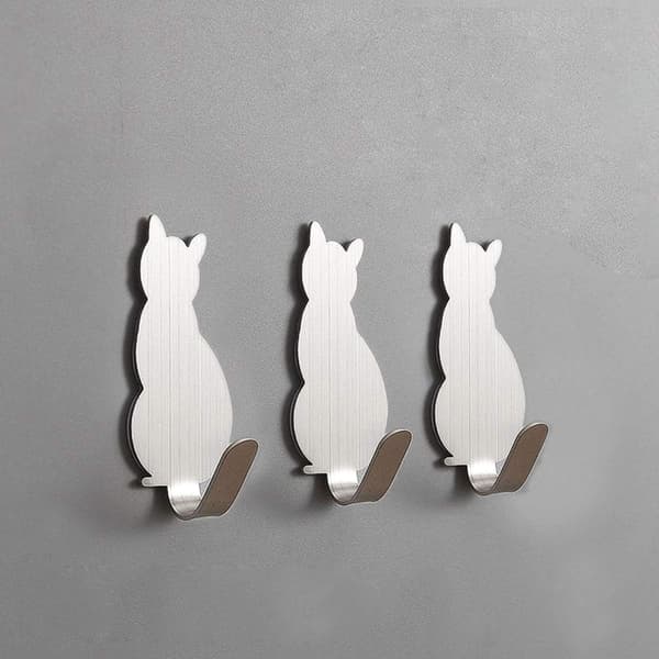 4 stk håndklædekrog Selvklæbende badekåbekrog Creative Cat Deco W