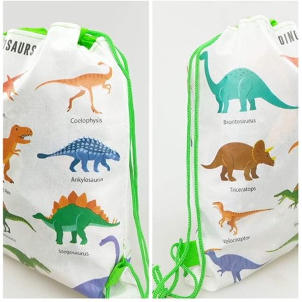 16 Pack Dinosaur Party Favor Goodie Bags, Dinosaur Drawstring Bac