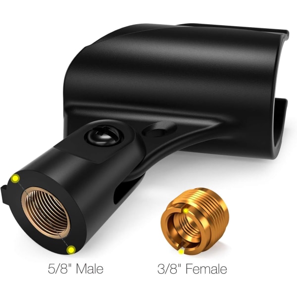2-pakks mikrofonstativ med 5/8\" hann til 3/8\" hunn adapter, Au