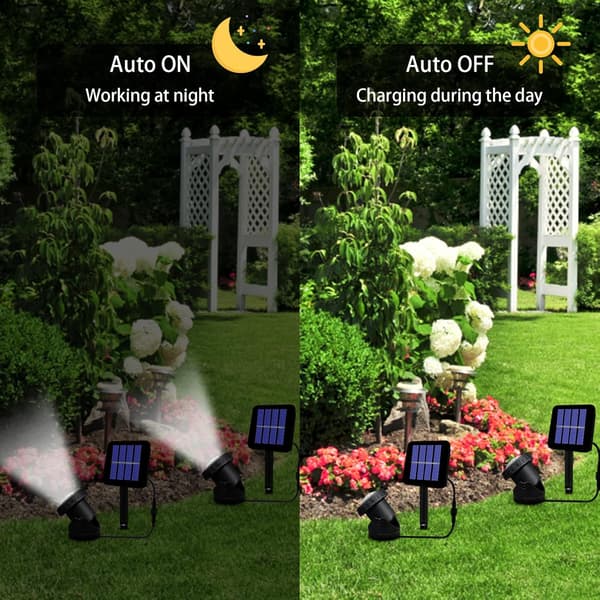 Aurinkokohdevalot ulkona, LED-vedenpitävä lampi Aurinkokohdevalo