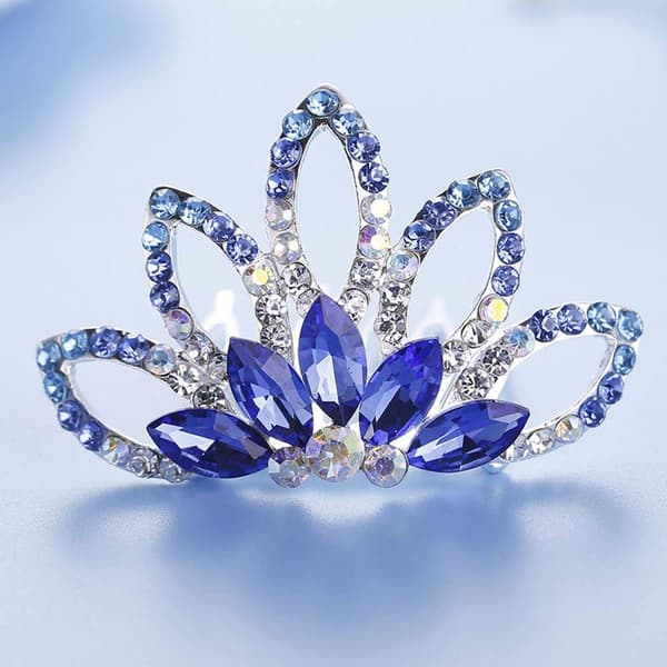Bröllopshårkam Brud Tiara Kammar Blomsterflicka Hårprydnad Krona