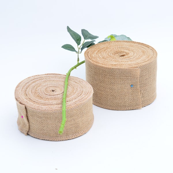 Gult band Roll Jute Ribbon Naturligt juteband Gult linne C