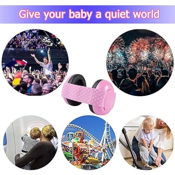 Baby Hörselskydd Öronmuffar Brusreducerande Elastisk Justering