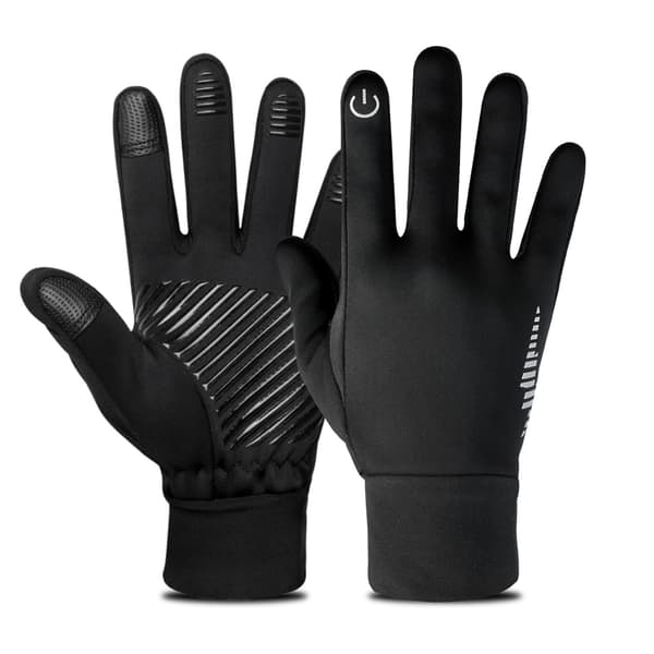 Størrelse M 19,5-21,5 cm, varme vinterhandsker med touchskærm, c