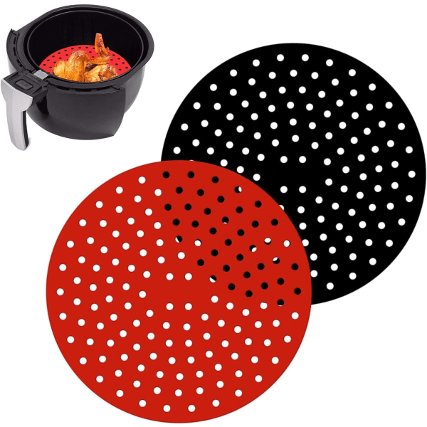 Airfryer Non-Stick Liners, Airfryer Tilbehør, 2 Stk 9 Tommer R