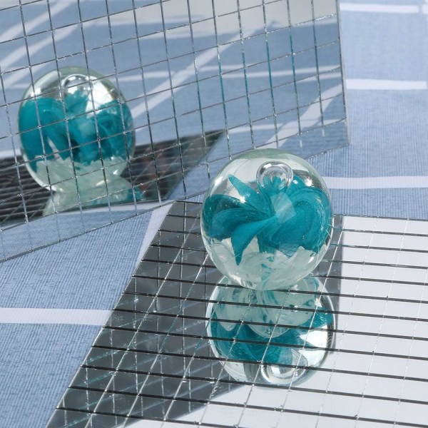 Självhäftande mosaikplattor fyrkantiga glasspeglar mosaik spegel kakel