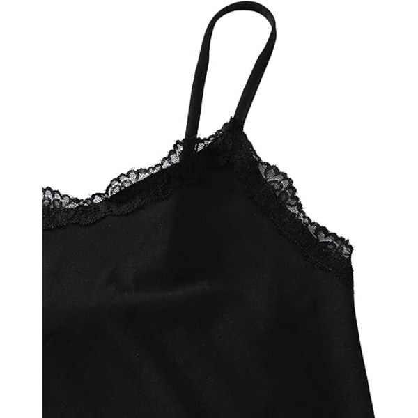Kvinnors Pyjamas Set Rutig Tryckt Slip Top och Elastisk Midja Klippt