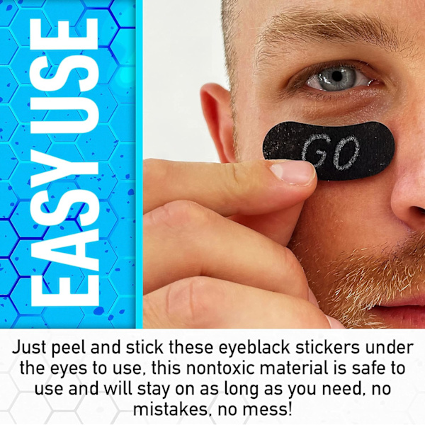 Eye Black Stickers for Kids Anpassningsbara bokstäver Baseball and