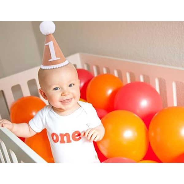 Baby Party Hat För Första Födelsedagen - Ullfilt Hantgjord 1:a Födelsedag