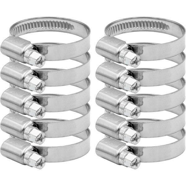 Rustfrit stålslangeklemme diameter 27-51mm 20 stk.