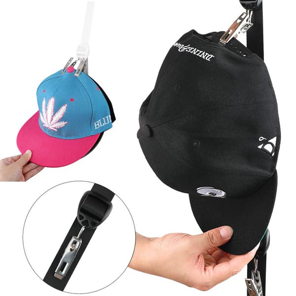 Hat Organizer til skabsstang (pakke med 2) Nem hat-organizerkrog