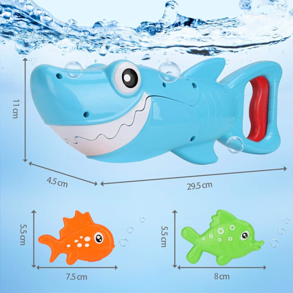 Baby badelegetøj, brusebad hajlegetøj med små fisk, haj vand Ga