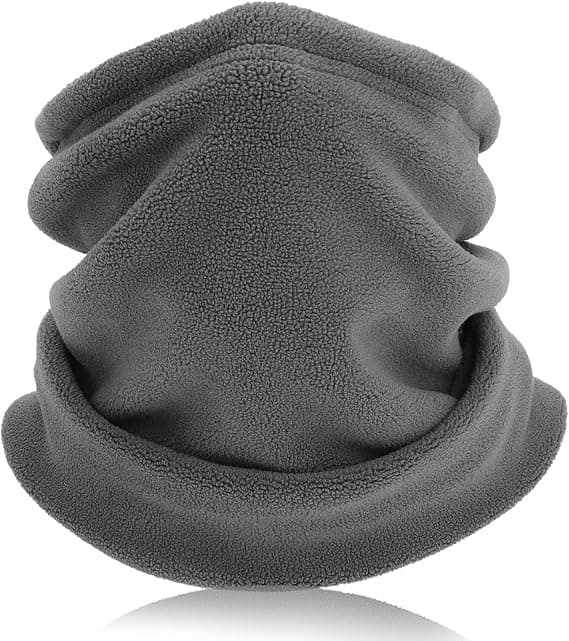 Vinterhalsvarmer, dobbeltlags fleece-snood, tykt skjerf