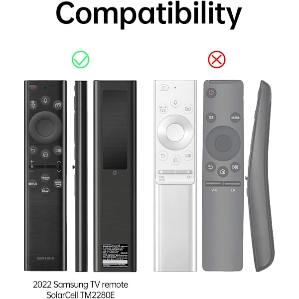 Samsung Neo QLED OLED TV 2022 fjärrkontroll silikonfodral, kompatibel med BN59-01386C, BN59-01386B, BN59-TM2280E, BN59-01385A, BN59-01385B, BN59-01391A, BN68-13841G