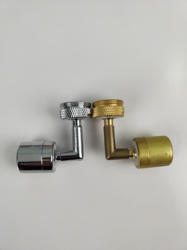 Hanehane - 720° roterende køkkenhane - Adapter Sølv