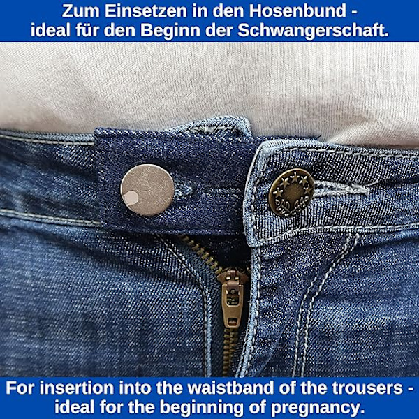 Bältesförlängare för jeans och byxor, set om 3, midjeförlängare upp
