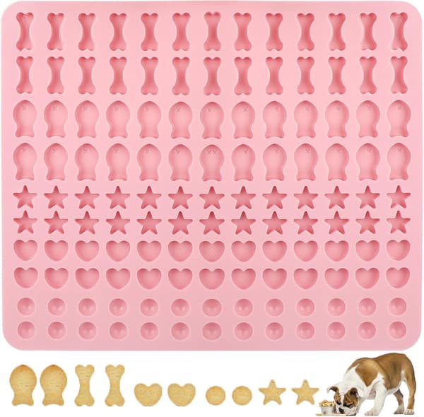 (130 gitter) Bageplade hundekiks, silikone bageplade, hundegodbid