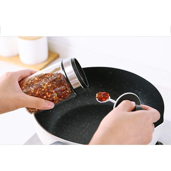 (Kryddburk set om 3) Kitchen Gourmet Box Akryl Kropp med Skedar,