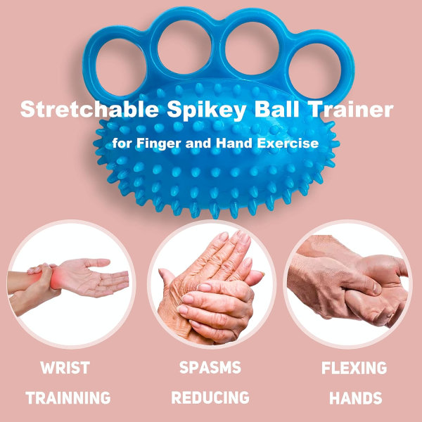 Handgreppsstärkare med fingerringar Mjuk töjbar Spikey
