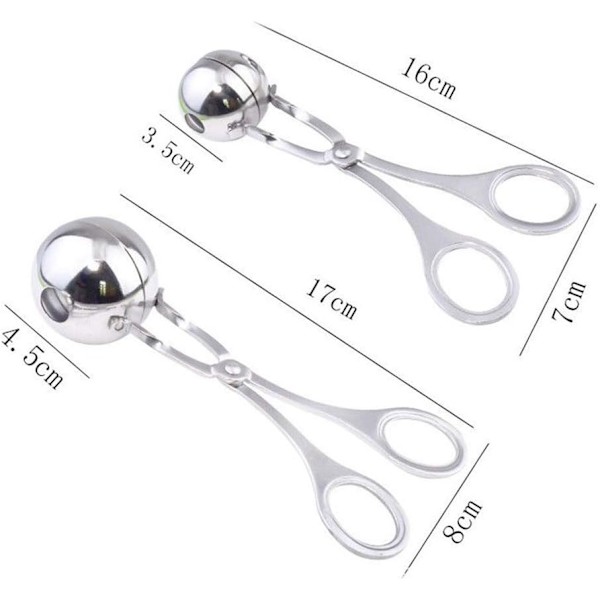 2 non-stick köttbullar, rostfria köttbullstänger, köttbulle