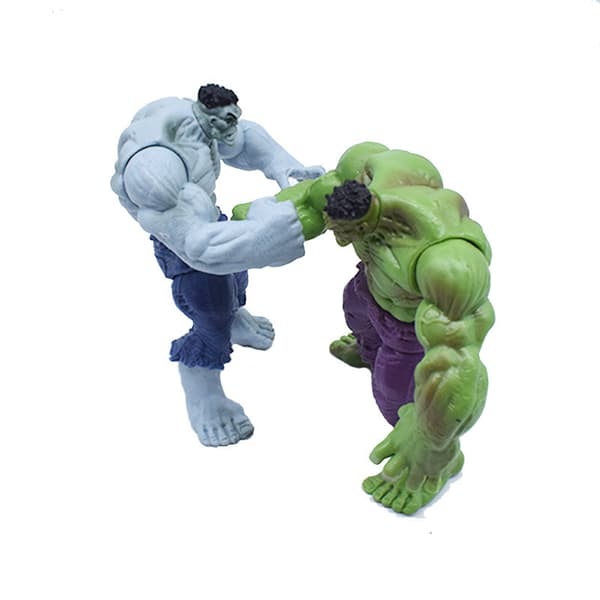 4 stk Actionfigurleker, 11,5 cm Hulk-figur, inkludert eksplosjon A