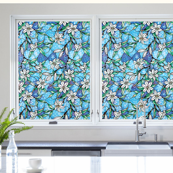 Stained Glass Window Film Privacy: Window Frosting Film Self Adhe