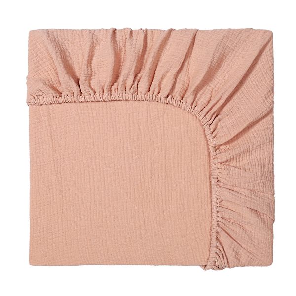 Super blød muslin-vuggelagen | 130*72*25cm (nude)