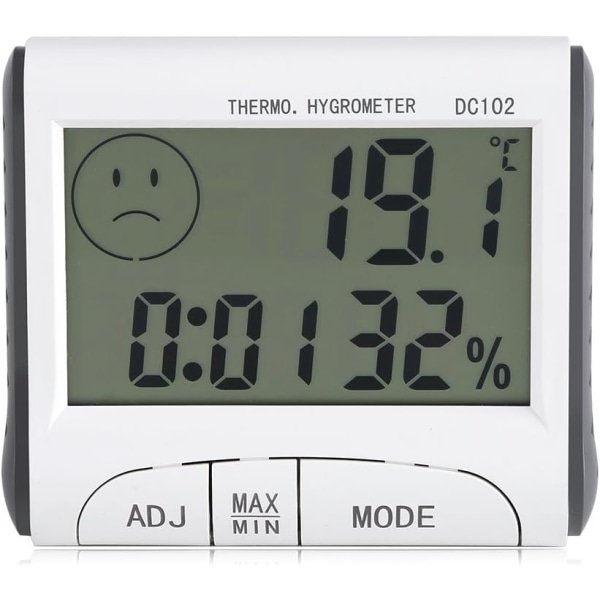 Temperatur Luftfugtighed Multifunktionel luftfugtighedsmåler Min/Max Recor