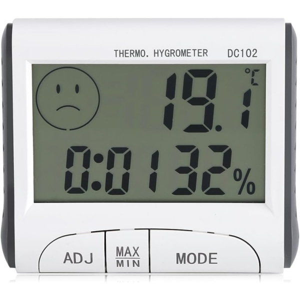 Temperatur och luftfuktighet Multifunktionell fuktmätare Min/Max Recor