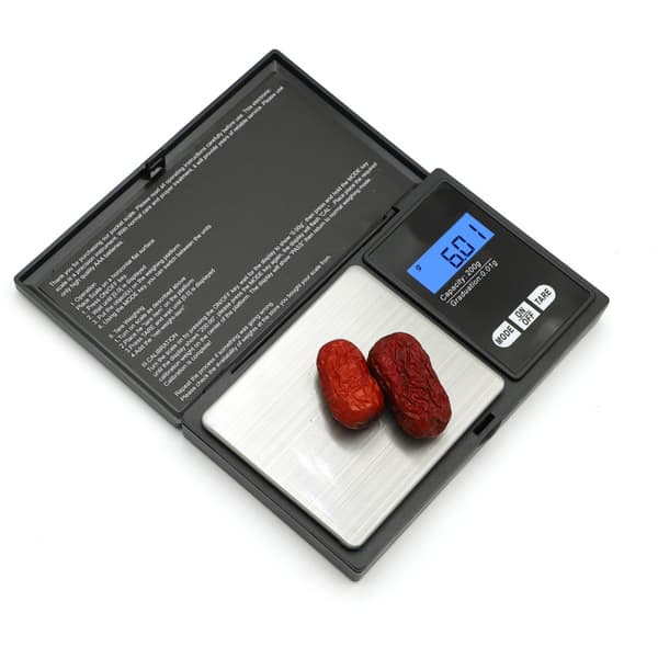 0,01 - 200g Musta digitaalinen vaaka taskukoossa, Taskuvaaka, J