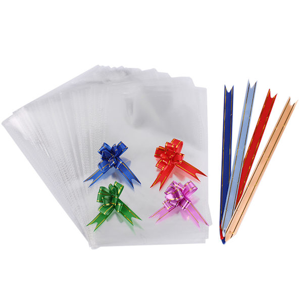 Godispåsar, 100 st 25 x 16 cm Transparent Clear Cellophane Bir