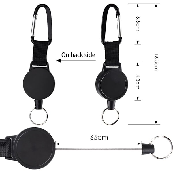 Tilbagekaldelig Heavy Duty Tilbagekaldelig Tilbagekaldelig Badge Reel Keychai