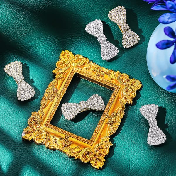 6 st Rhinestone Crystal Hårklämmor Transparent Hår B