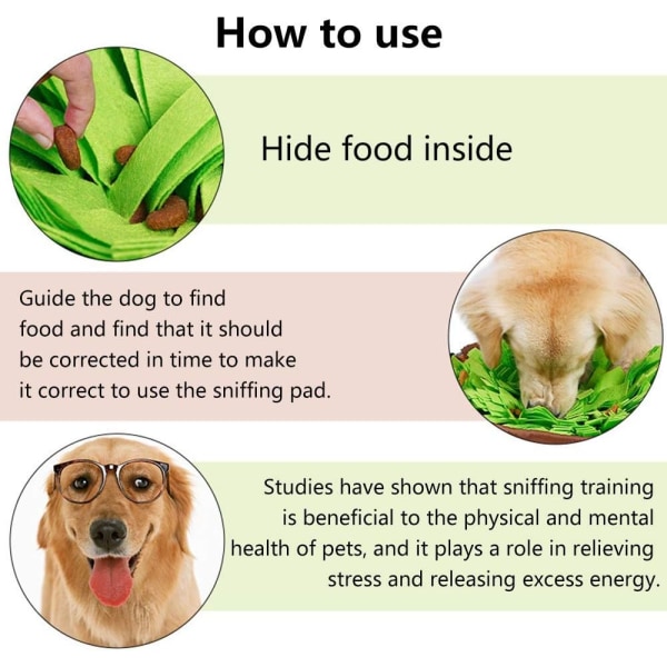 Pet Snuffle Mat för hundar, Interactive Feed Game för tristess, Enco