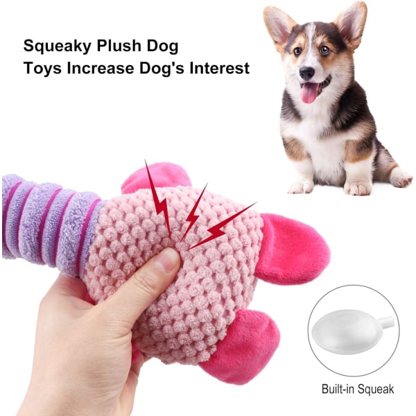 Plush Long Neck Dog Toy Interactive Dog Squeeze Toy (Pig)