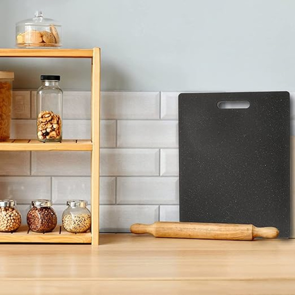 1 st 36 x 27,5 cm skärbräda imiterar granitutseende, BPA-fri sats