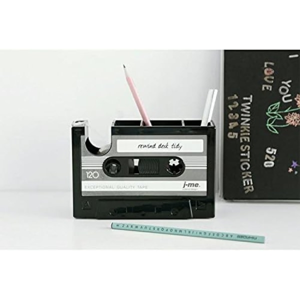 Retro kassettdispenser for skrivebord, blyantholder, pennbeholder,