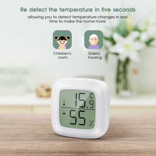 Hjemmetermometer 3 stykker Mini LCD bærbar innendørs hygrometer
