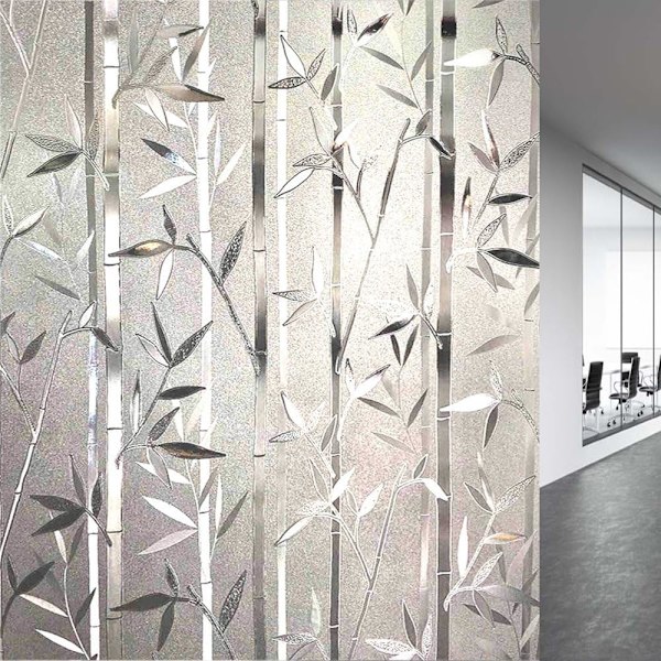 45*200 cm, bambus vinduesfilm frostet farvet glasfilm Privatliv W