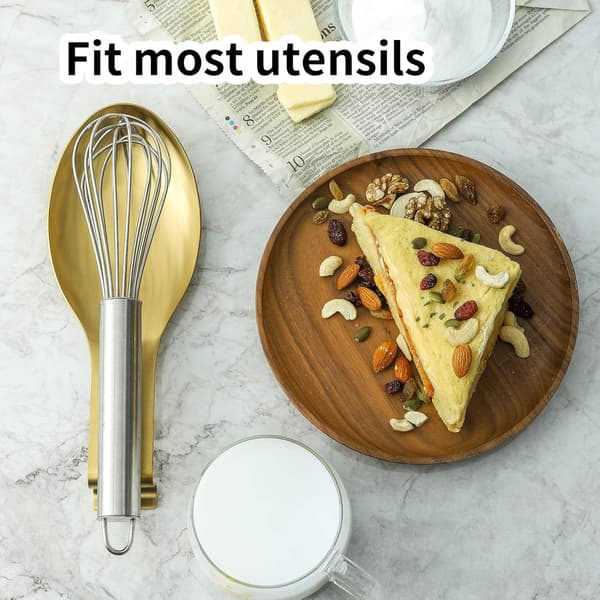 Guld ske-hvile til køkkenbord, skeholder i rustfrit stål