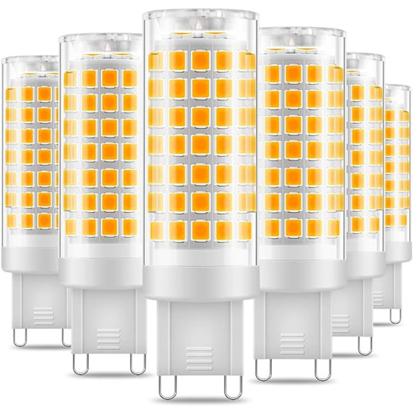 G9 LED-pære, ingen flimmer 7W LED-lamper varm hvid 3000K, Ener