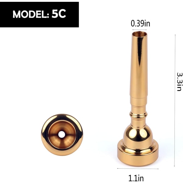 3-pack trumpetmunstycke (3C 5C 7C) instrumentmunstycke för E