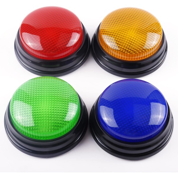 4 Pack Game Buzzers - Family Quarrel Buzzer med lys og lyd