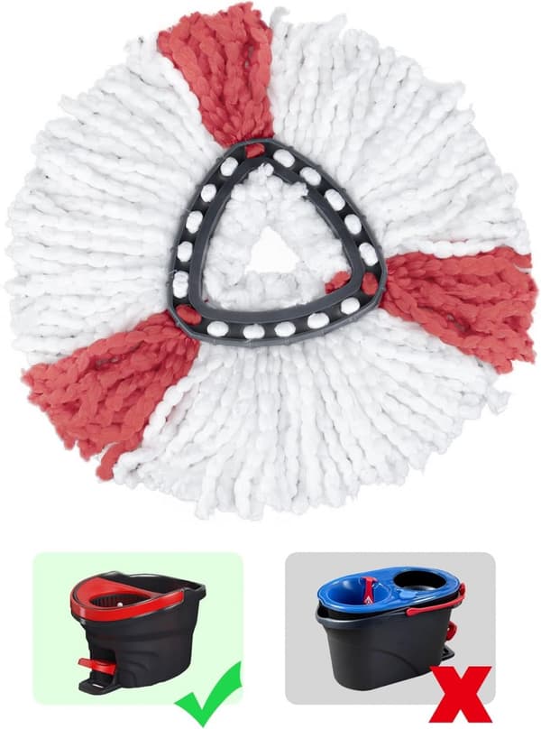 2 stk. moppehoveder, der er kompatible med Vileda 2 i 1 Turbo Mop Replacem