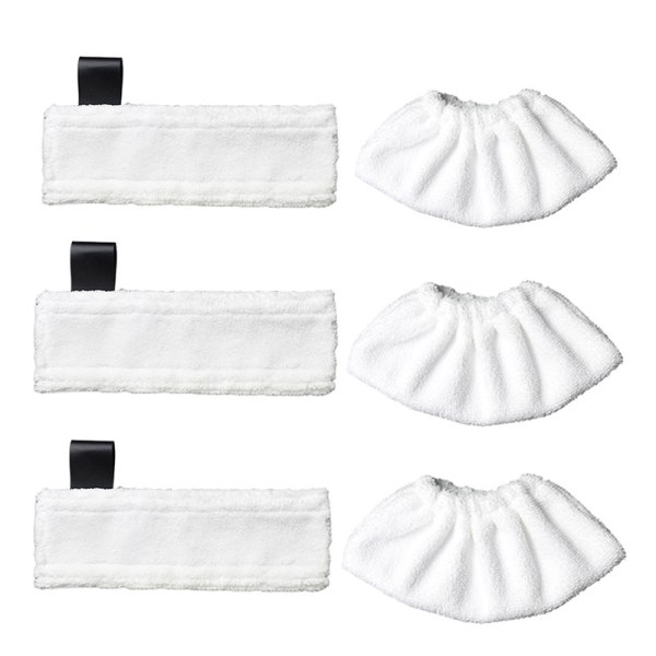 3 mikrofiberklude + 3 mikrofiberkludesæt til Kärcher SC5/SC4
