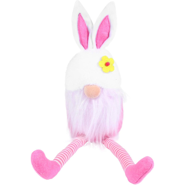 Kanin Gnomes Svenska Tomte Leksak Påskhare Docka Långbenta Kanin GNOME Actionfigur Docka Vår Påsk Dekoration 1st (Rosa)
